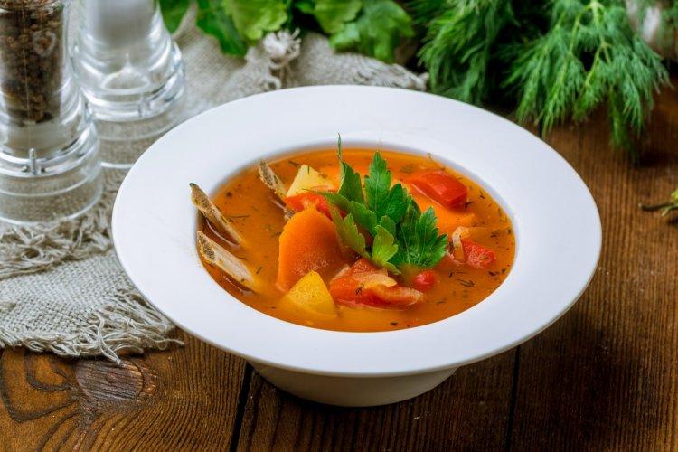 Shurpa (Meat and Vegetable Soup) in a Multicooker