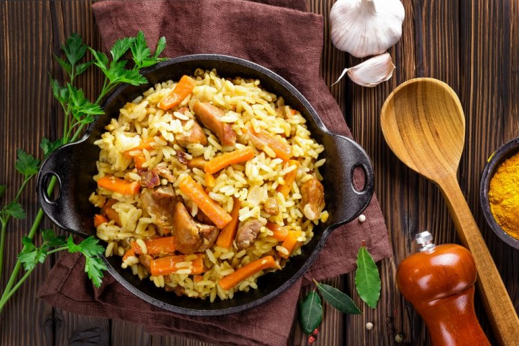 Pork Pilaf in a Multicooker