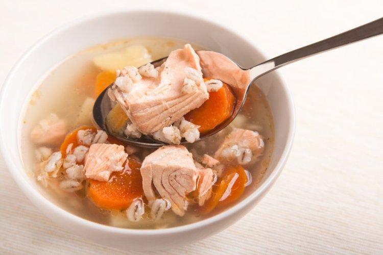 Chum Salmon Ukha with Pearl Barley