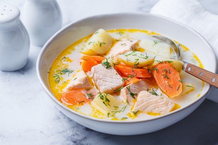 Finnish Chum Salmon Ukha with Cream