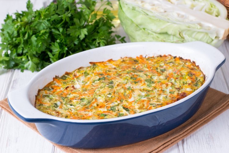 Casserole with Cabbage and Minced Meat in an Air Fryer