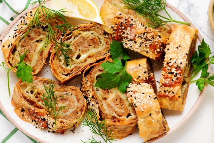 Lavash con carne picada en freidora de aire