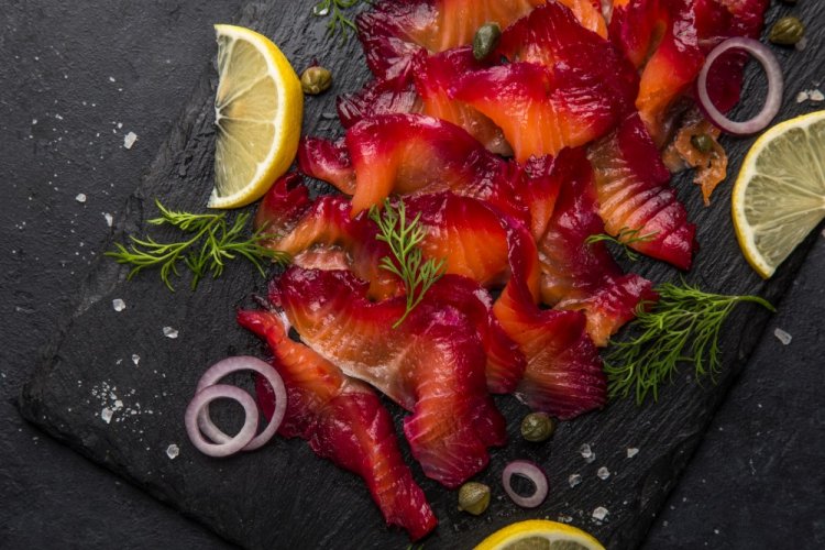 Pink Salmon Gravlax with Horseradish