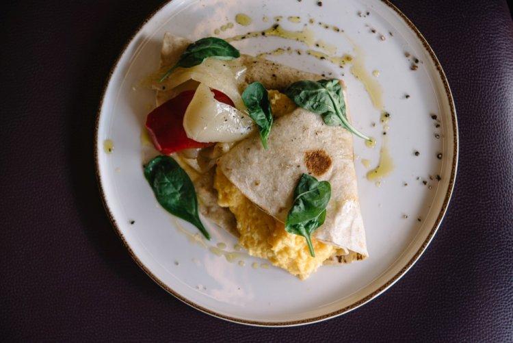 Cheese Omelet in Lavash in a Pan