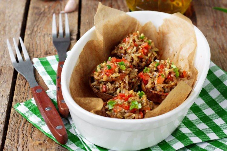Rice and Bacon Filling for Mushrooms