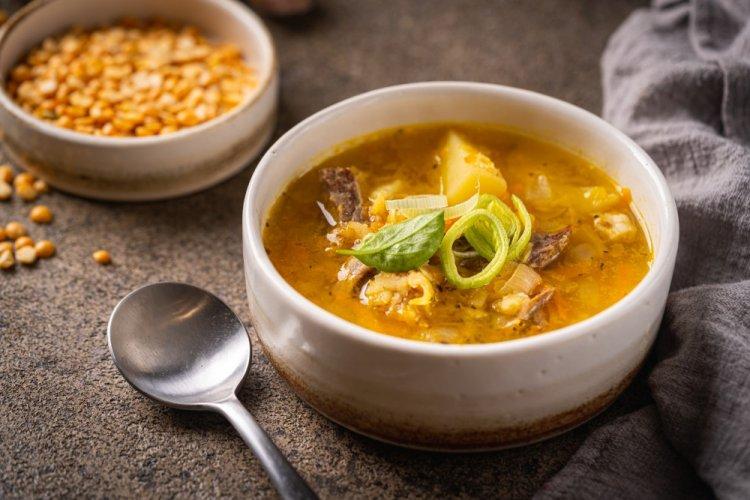 Pea Soup with Beef in an Afghan Kazan