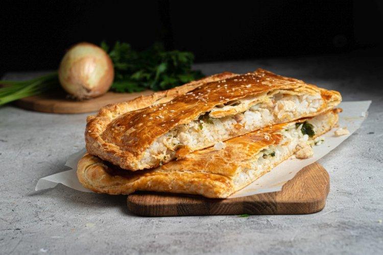 Layered Pie with Chicken and Rice