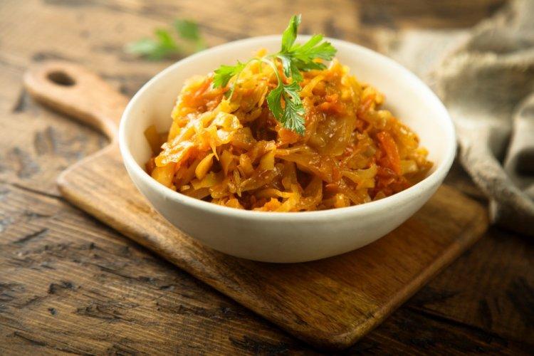 Cabbage with Vegetables in an Afghan Kazan