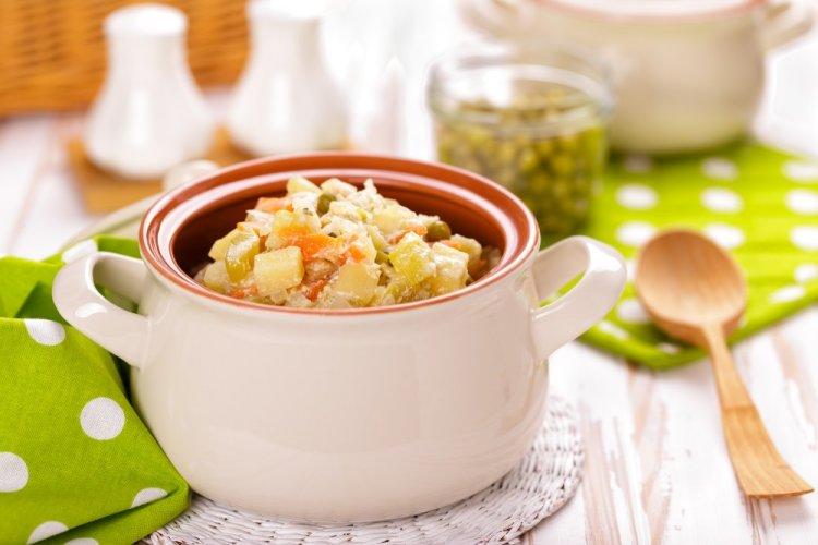 Vegetables in Sour Cream in an Afghan Kazan