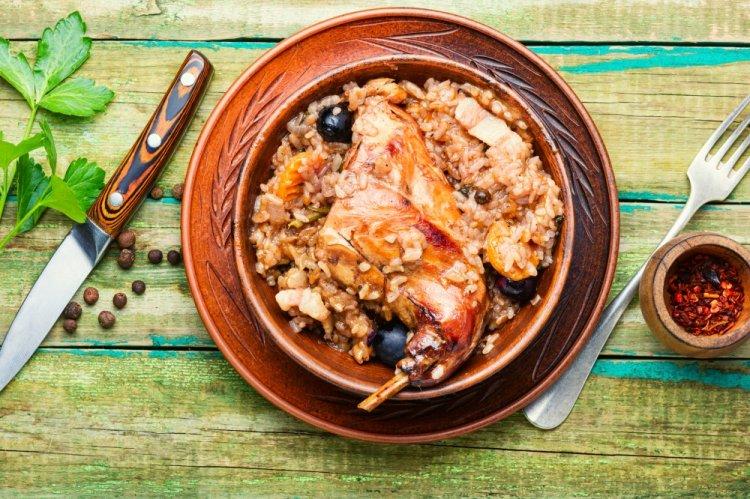 Pilaf with Rabbit in an Afghan Kazan