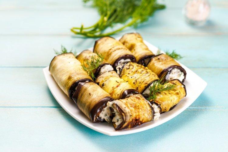 Eggplant Rolls with Mushrooms
