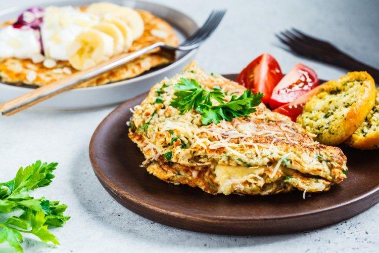 Oatmeal Pancake with Avocado and Cheese