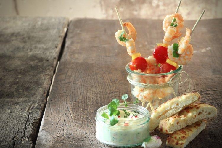 Healthy Shrimp and Avocado Canapés
