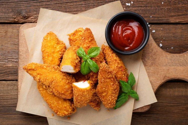 Panko Crusted Chicken Strips in an Air Fryer
