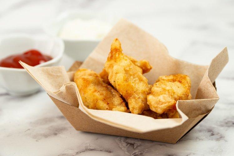 Chicken Strips with Flour Breading in an Air Fryer