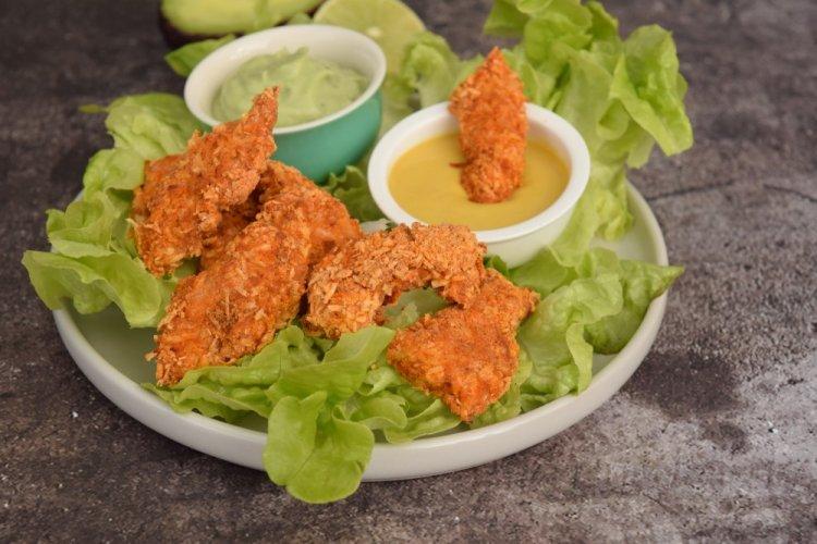Coconut Crusted Chicken Strips in an Air Fryer