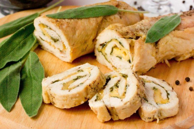 Air Fryer Chicken Rolls with Walnuts