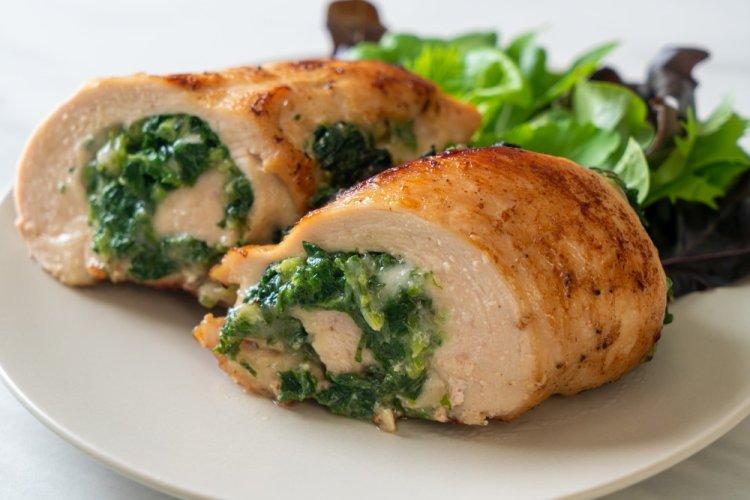 Air Fryer Chicken Rolls with Spinach