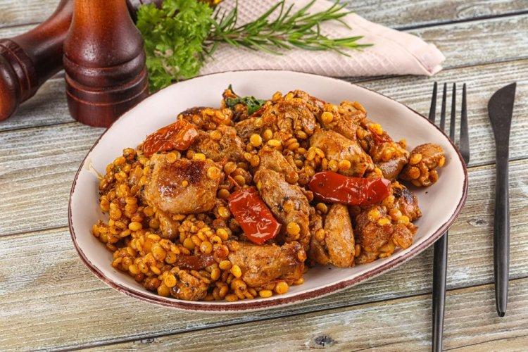 Ptitim with Vegetables and Chicken