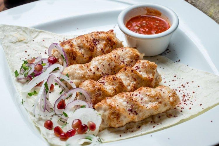 Turkey Lula Kebab with Cheese in an Air Fryer