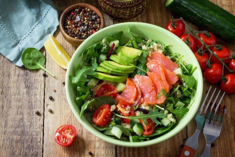 Smoked Salmon and Arugula Bowl