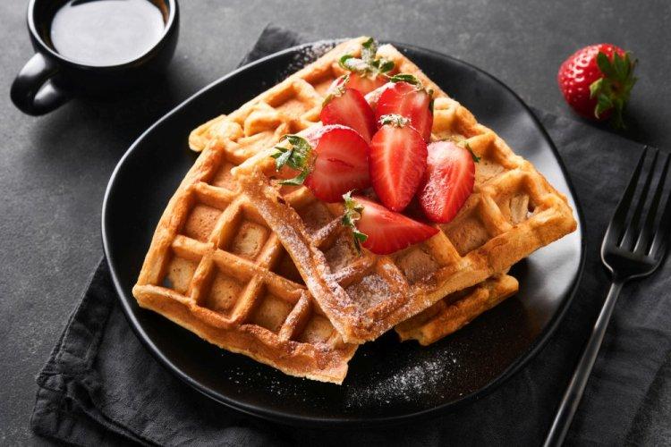 Gofres de pudín de proteína