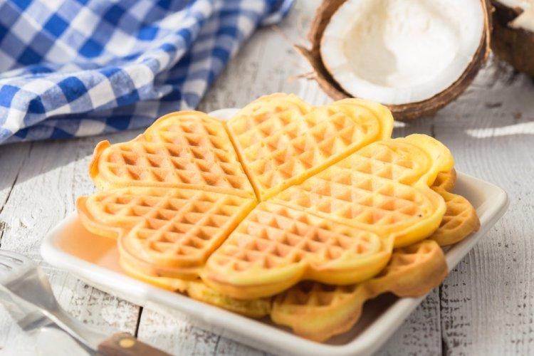 Gofres de proteína con harina de coco y yogur griego