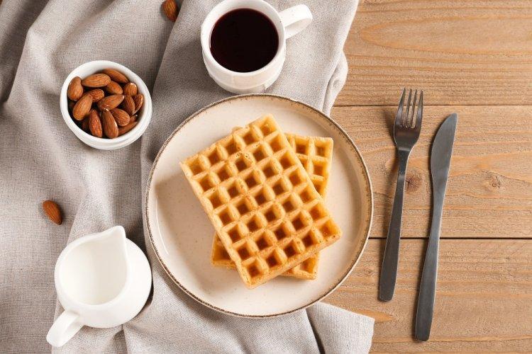 Gofres con proteína y harina de almendras