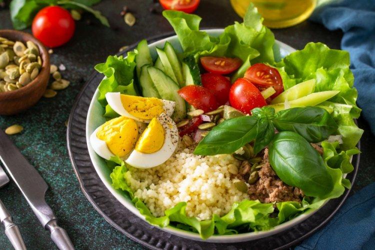 Canned Tuna, Egg, and Avocado Bowl