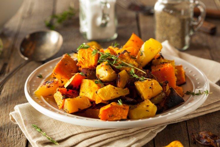 Air Fryer Baked Pumpkin with Vegetables
