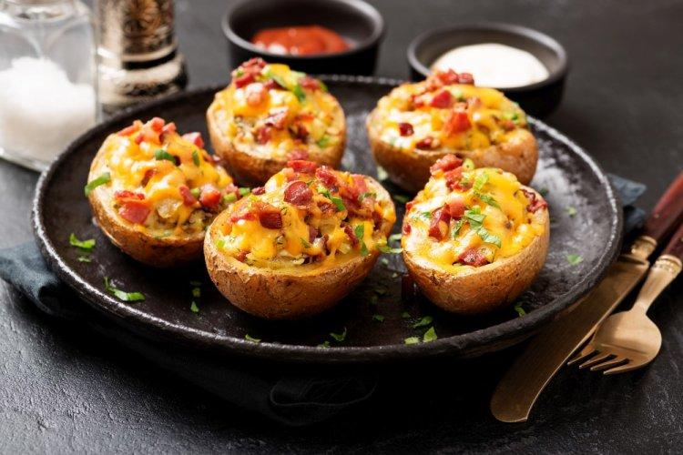 Air Fryer Baked Potato with Bacon and Cheese