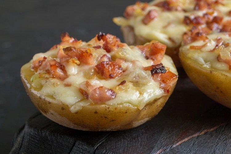 Air Fryer Baked Potato with Sausages