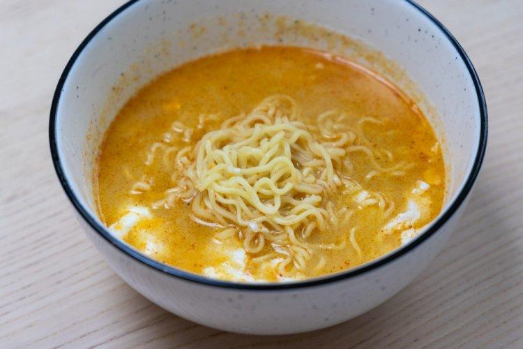 Soup with Instant Noodles and Potatoes