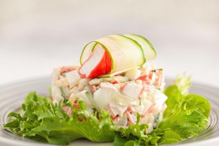 Crab Stick and Instant Noodle Salad