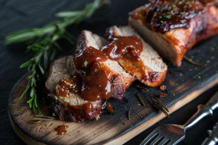 Pork Tenderloin with Sour Cream and Soy Sauce in an Air Fryer
