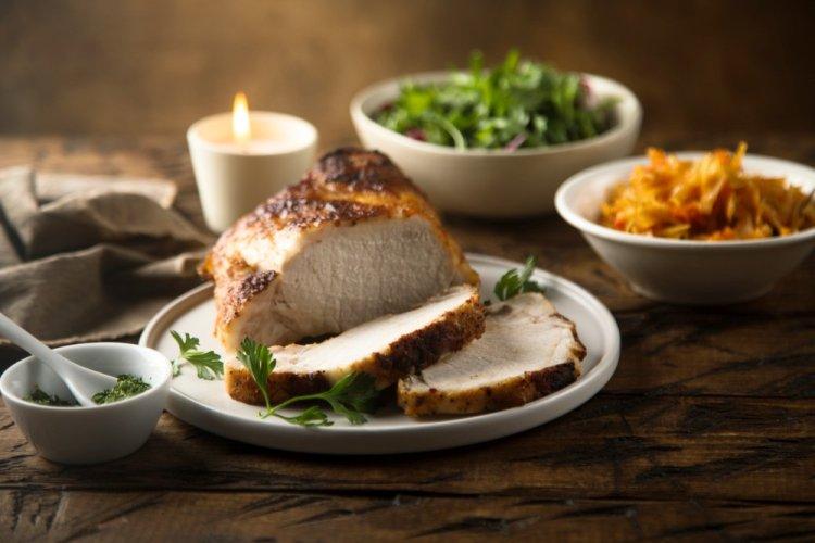 Baked Pork Tenderloin with Mayonnaise and Ginger in an Air Fryer