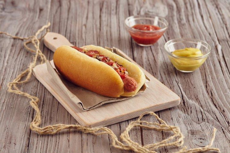 Hot Dogs with Onions and Mustard in an Air Fryer