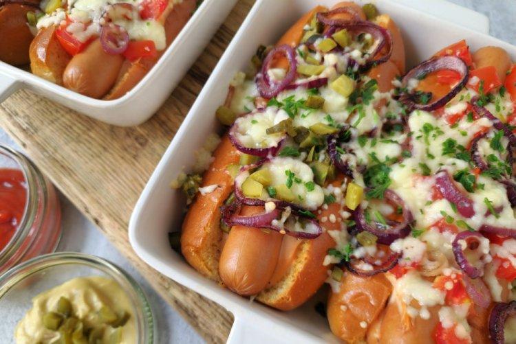 Hot Dogs with Cheese in an Air Fryer