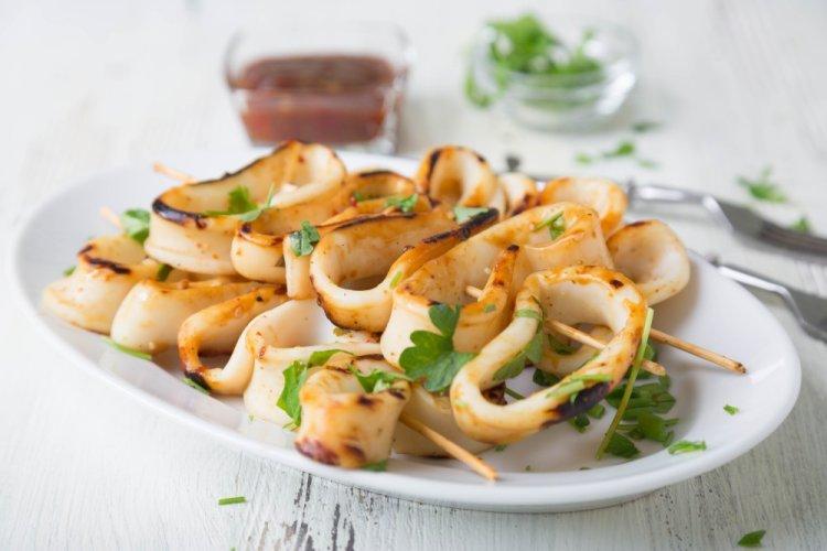 Squid Skewers in an Air Fryer