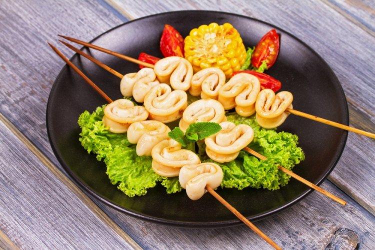Squid with Wine in an Air Fryer