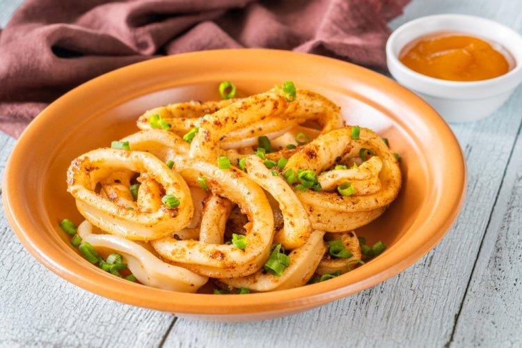 Squid with Soy-Honey Marinade in an Air Fryer