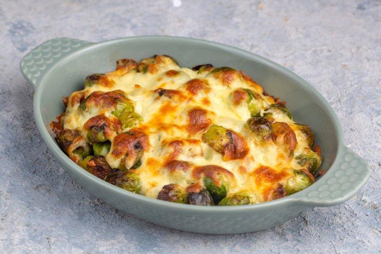 Broccoli and Brussels Sprouts Casserole in the Oven
