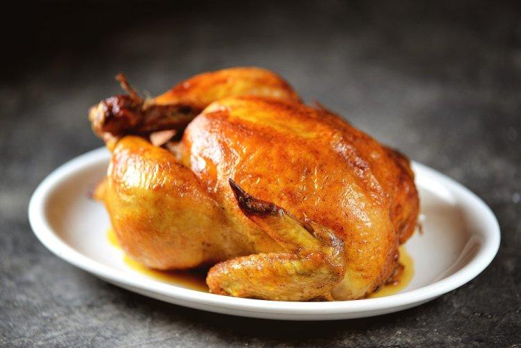Roasted Chicken in Soy Marinade in an Air Fryer