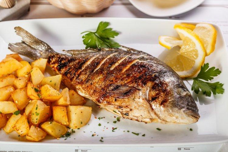 Baked Dorada with Potatoes in Air Fryer