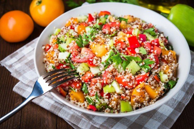 Quinoa Salad with Vegetables and Feta