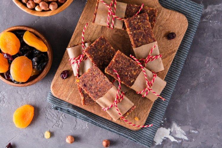 Barritas de frutas deshidratadas