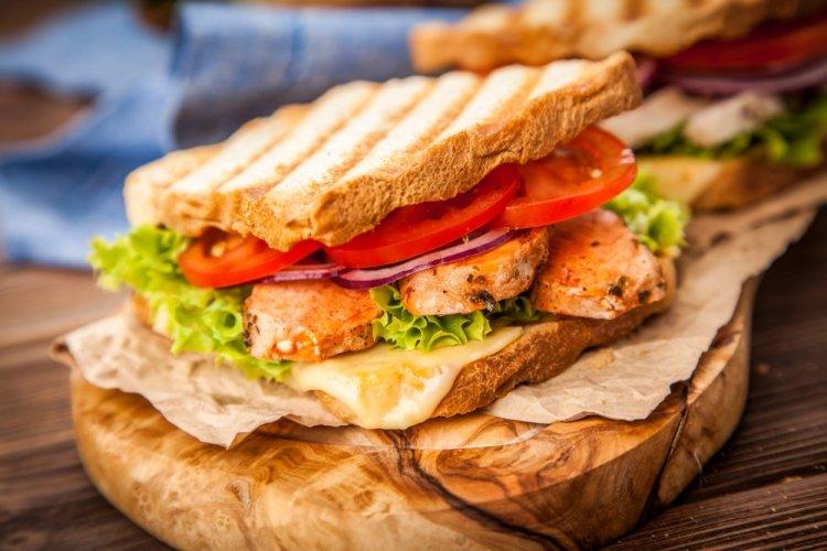 Chicken, Tomato, and Cheese Sandwich