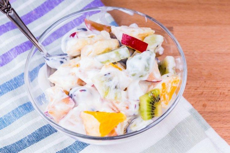 Fruit Salad with Cottage Cheese