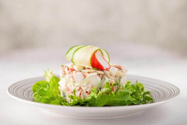 Crab Stick and Cottage Cheese Salad