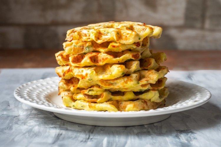 Savory Viennese Waffles with Cheese and Herbs in a Multi-Baker